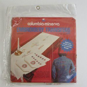 BICENTENNIAL Americana 1776 1976 Columbia Minerva EMBROIDERY TRANSFERS KIT NEW